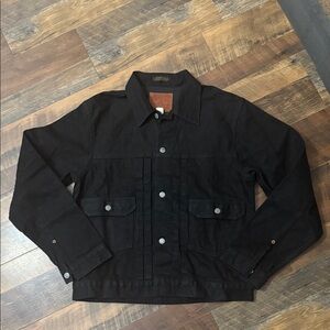 Double RL (RRL) Limited Edition 1/100 Black on Black Denim Jacket - Size Large